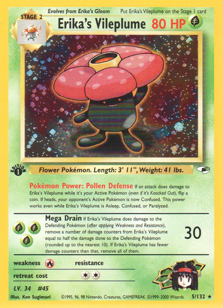 Erikas Vileplume - 5/132 - Holo Rare - 1st Edition